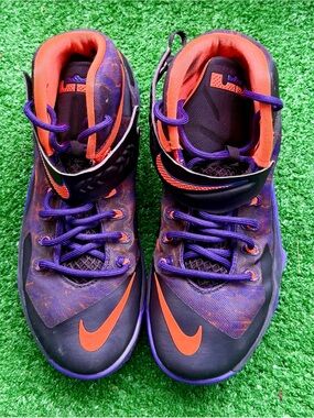Nike LeBron Soldier Purple Orange High-Top Basketball Shoes ~ Unisex | US 8